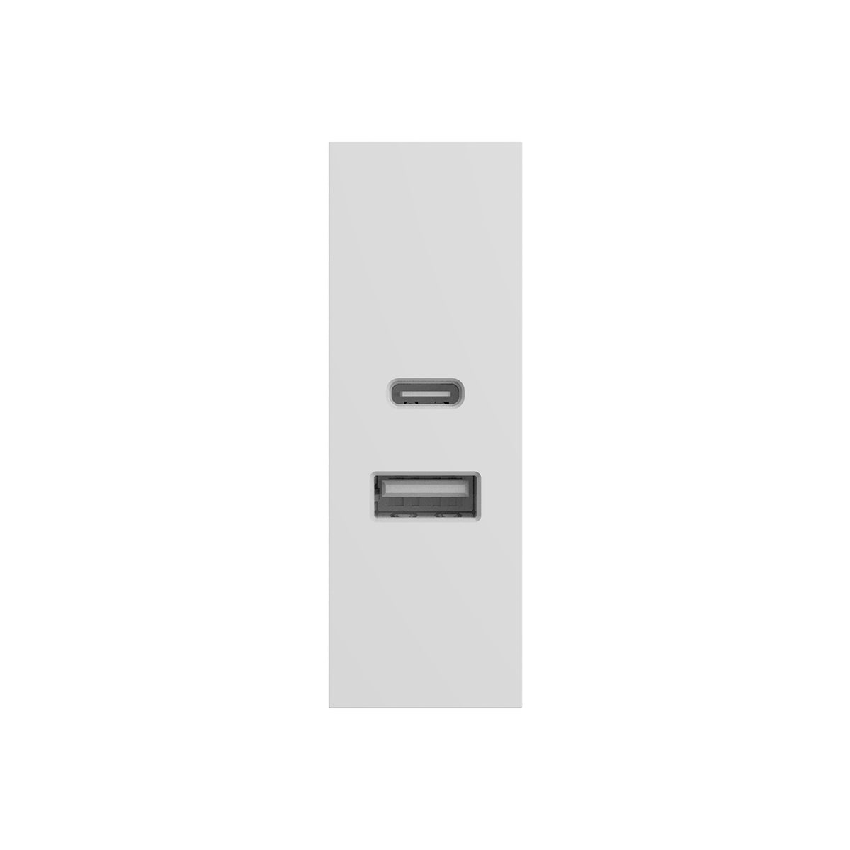 Ổ sạc USB Type C+A, 2.4A Size S