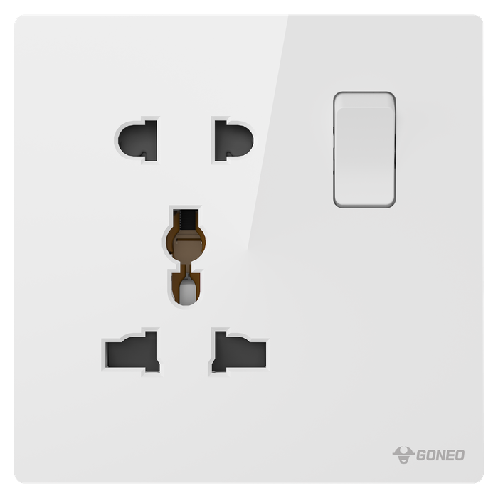 1-gang 1-Pole Switch + Universal Socket