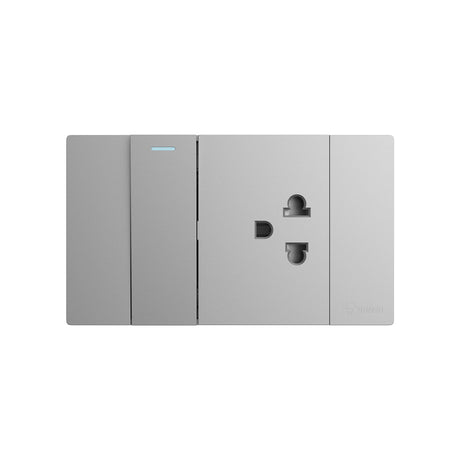 Công tắc 1 chiều &amp; 1 ổ cắm đa năng PH có nối đất