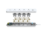 White Blister Pack Socket with USB