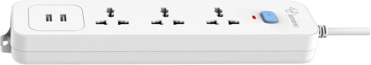 White Blister Pack Socket with USB