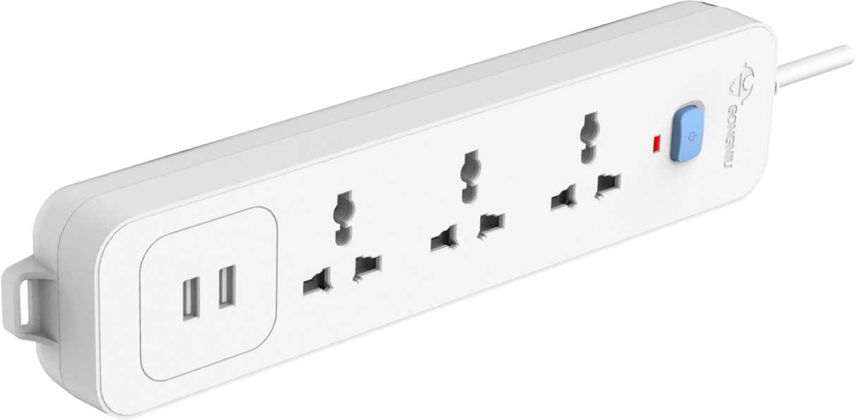 White Blister Pack Socket with USB