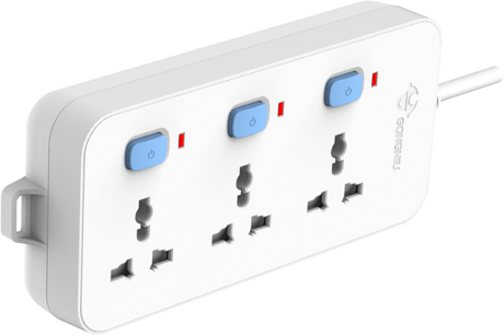 White Bagged Socket with Protective Shutter