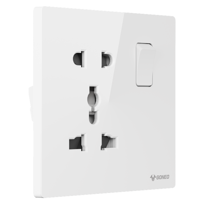 1-gang 1-Pole Switch + Universal Socket