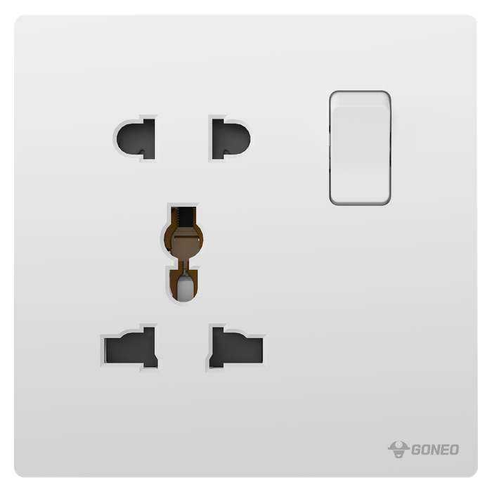 1-gang 1-Pole Switch + Universal Socket