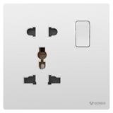 1-gang 1-Pole Switch + Universal Socket