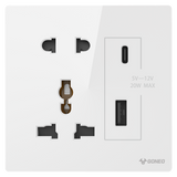 Ổ cắm đa năng + 2 ổ USB (A+C)