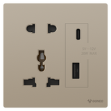 Ổ cắm đa năng + 2 ổ USB (A+C)