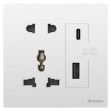 Ổ cắm đa năng + 2 ổ USB (A+C)