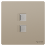 1-gang Telephone + Computer Outlet (Cat6)