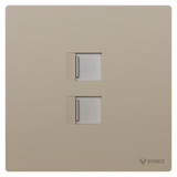 2-gang Computer Outlet (Cat6)