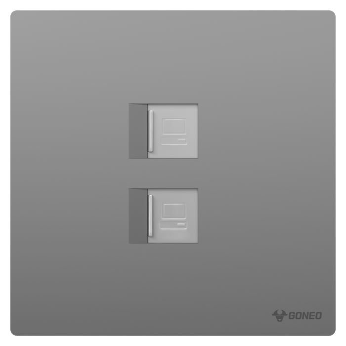 2-gang Computer Outlet (Cat6)