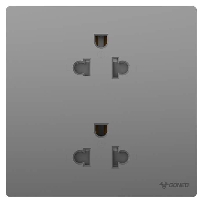 Ổ cắm đôi 3 chấu 16A